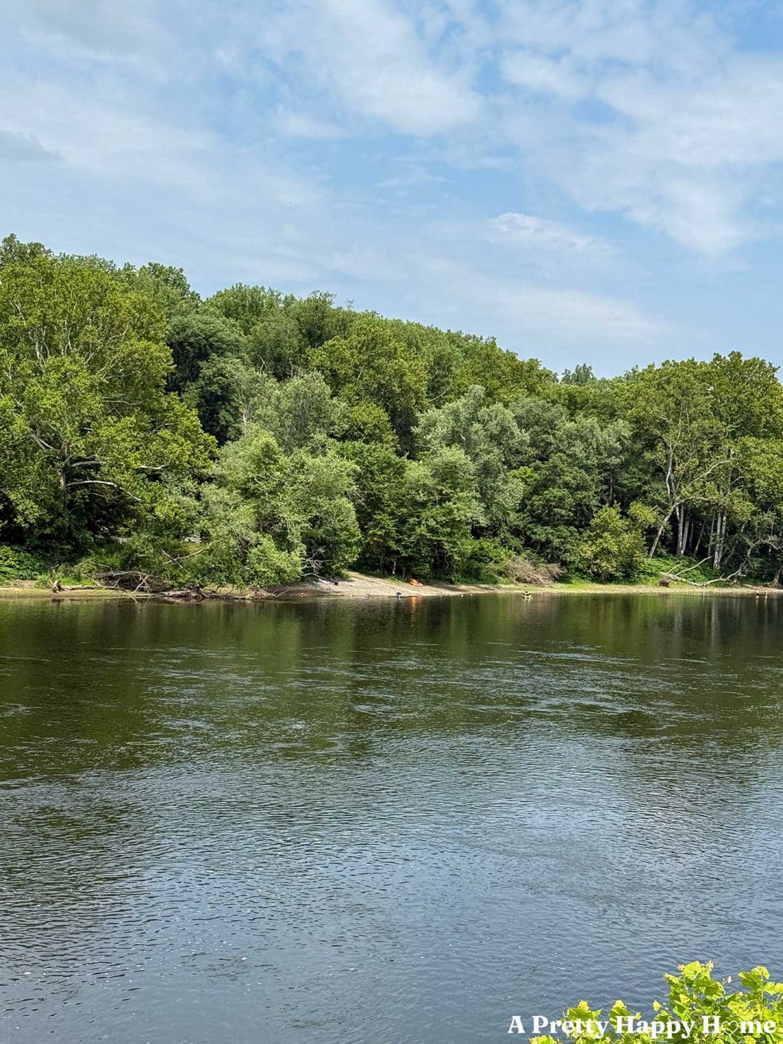 bulls island from the delaware river