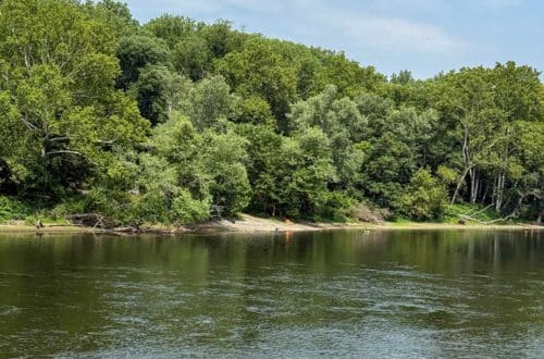 bulls island from the delaware river