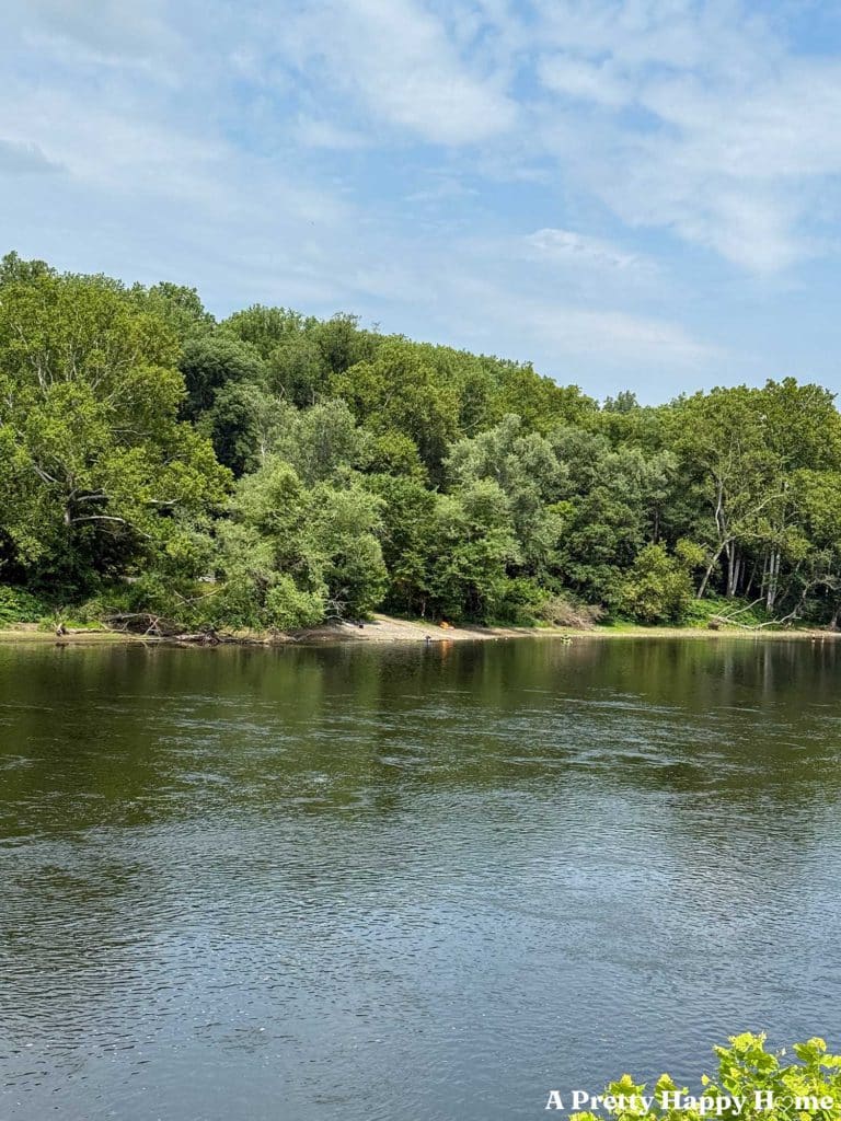 bulls island from the delaware river