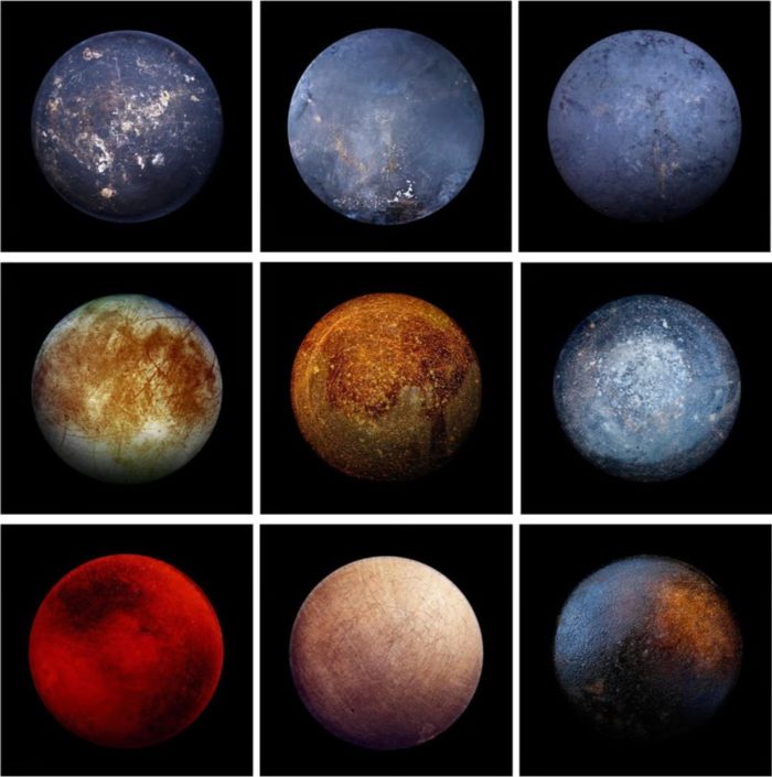 8 pictures of frying pans and one picture of Europa and the viewer is supposed to guess