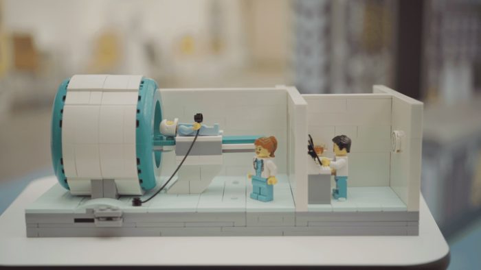 LEGO MRI Scanner set that is donated to hospitals to help kids learn about MRIs before they have one