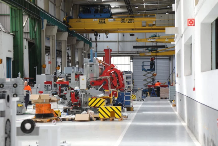 factory floor at Fagor Arrasate, which is a cooperative of Mondragón in Spain
